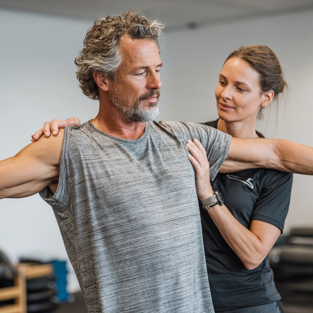 kinesport versailles, nos spécialités, kiné et pathologies de l'épaule, Raideur de l’épaule et compensations du dos ou du cou : quel lien