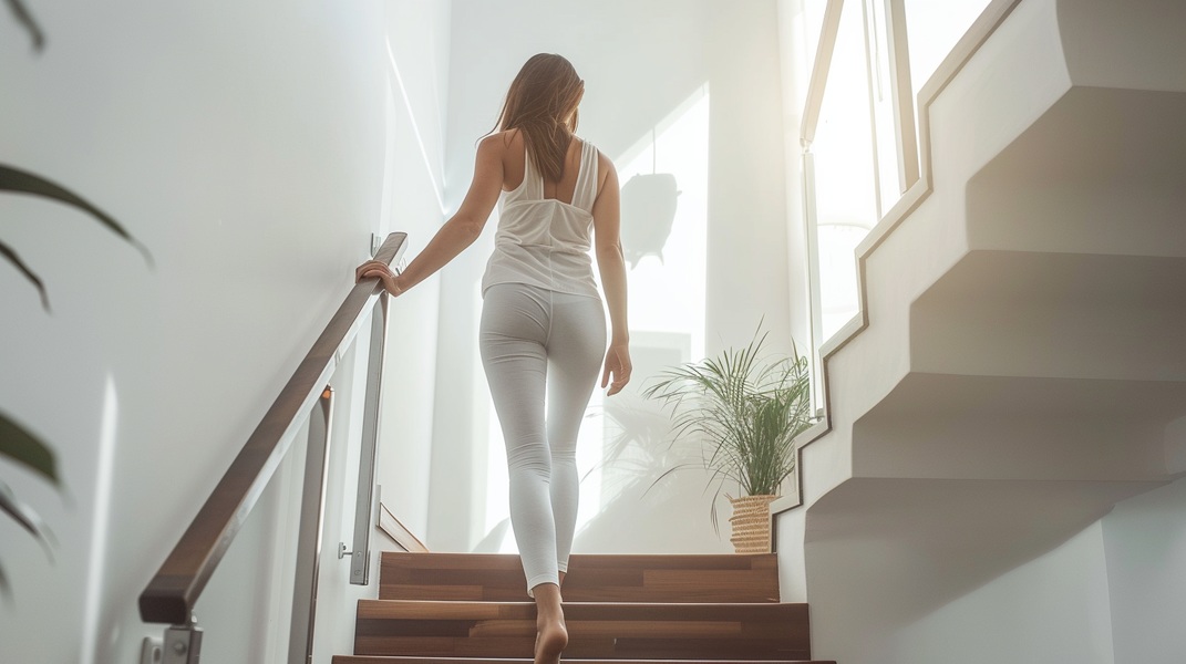 kiné sport versailles, nos spécialités, Rééducation orthopédique, Monter les escaliers après une prothèse de hanche : quelle technique utiliser