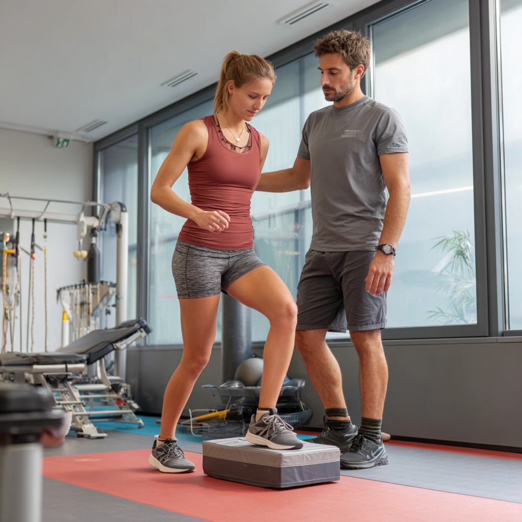 kiné sport versailles, nos spécialités, Traumatismes du genou : ménisque, ligamentoplastie et ruptures, Travail des appuis après un traumatisme du genou : pourquoi est-ce fondamental