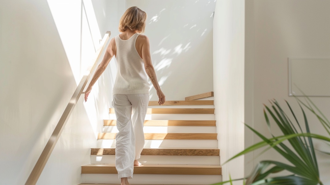 kinésport versailles, nos spécialités, rééducation orthopédique, Arthrose de la hanche : comment monter les escaliers sans majorer la douleur