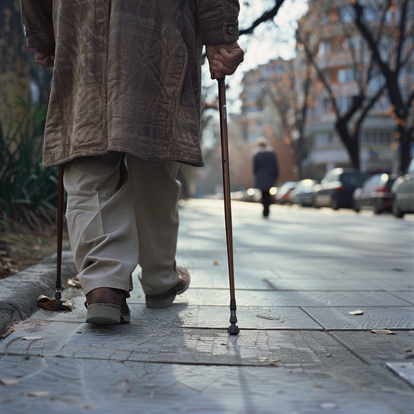 kinésport versailles, nos spécialités, vieillissement, équilibre et autonomie, Comment savoir si ma canne est bien réglée